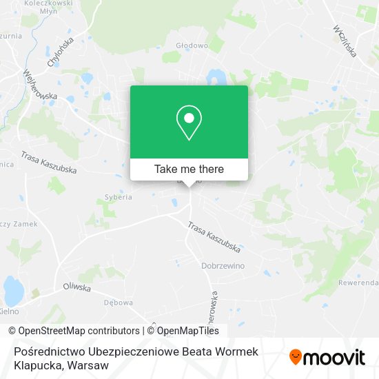 Pośrednictwo Ubezpieczeniowe Beata Wormek Klapucka map