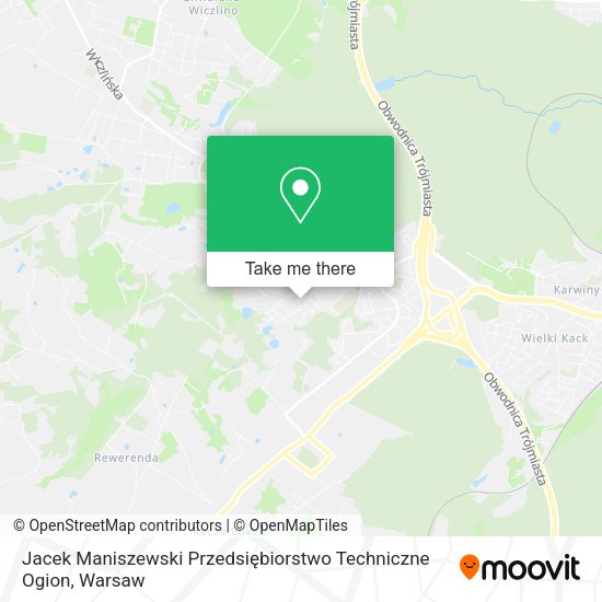 Jacek Maniszewski Przedsiębiorstwo Techniczne Ogion map