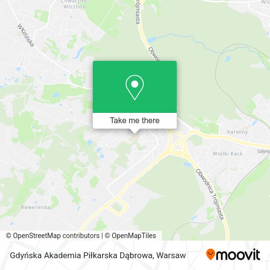 Gdyńska Akademia Piłkarska Dąbrowa map