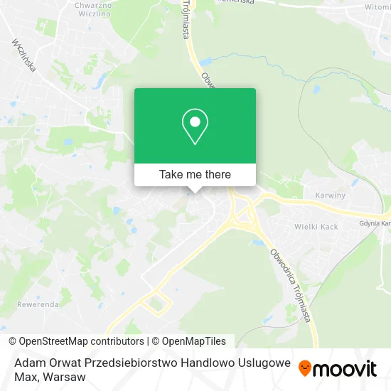 Карта Adam Orwat Przedsiebiorstwo Handlowo Uslugowe Max