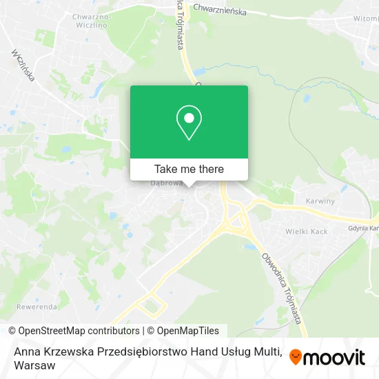 Карта Anna Krzewska Przedsiębiorstwo Hand Usług Multi