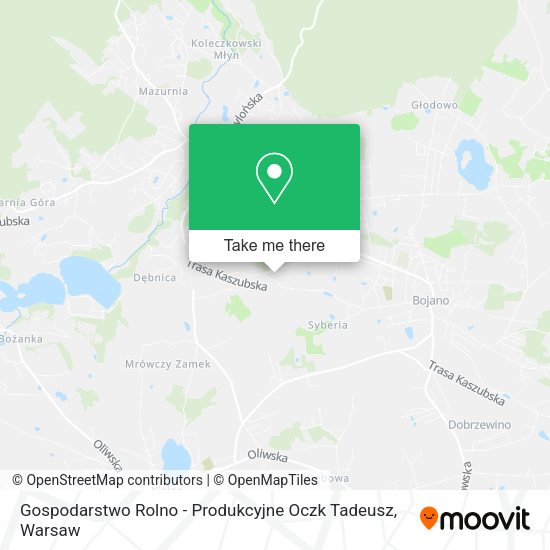 Gospodarstwo Rolno - Produkcyjne Oczk Tadeusz map