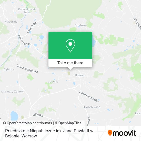 Przedszkole Niepubliczne im. Jana Pawła II w Bojanie map