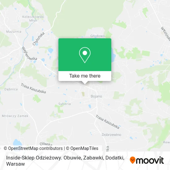 Inside-Sklep Odzieżowy. Obuwie, Zabawki, Dodatki map