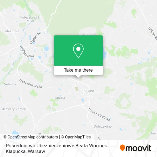 Pośrednictwo Ubezpieczeniowe Beata Wormek Klapucka map