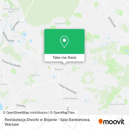Restauracja Dworki w Bojanie - Sala Bankietowa map
