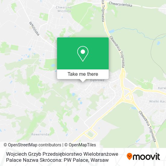 Wojciech Grzyb Przedsiębiorstwo Wielobranżowe Palace Nazwa Skrócona: PW Palace map