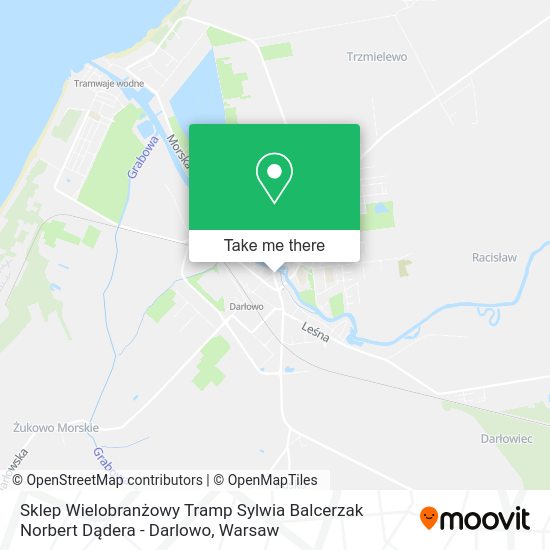 Sklep Wielobranżowy Tramp Sylwia Balcerzak Norbert Dądera - Darlowo map