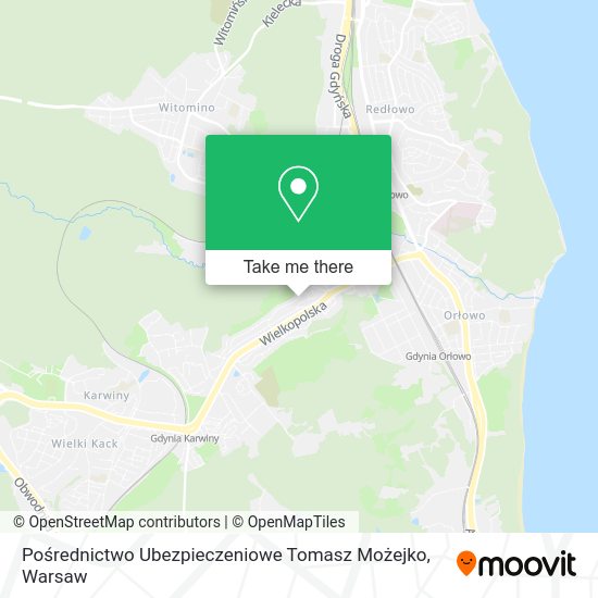 Pośrednictwo Ubezpieczeniowe Tomasz Możejko map