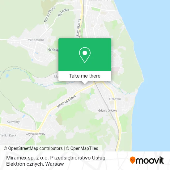 Карта Miramex sp. z o.o. Przedsiębiorstwo Usług Elektronicznych