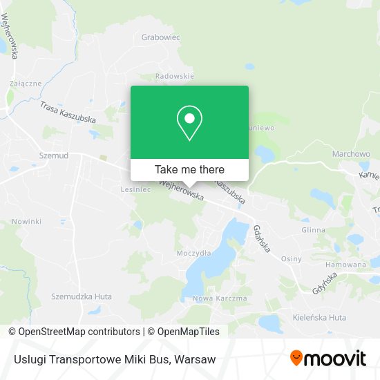 Uslugi Transportowe Miki Bus map