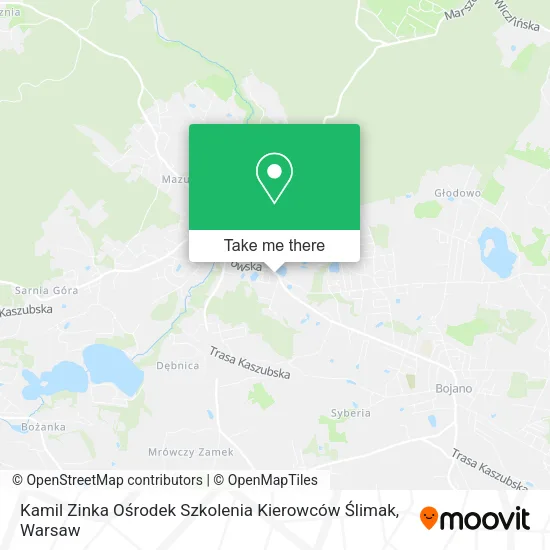 Kamil Zinka Ośrodek Szkolenia Kierowców Ślimak map