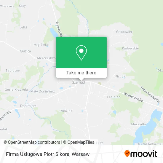 Карта Firma Usługowa Piotr Sikora