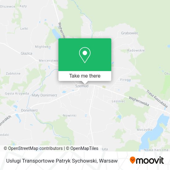 Usługi Transportowe Patryk Sychowski map