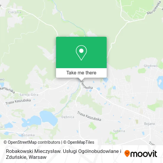 Robakowski Mieczysław. Usługi Ogólnobudowlane i Zduńskie map