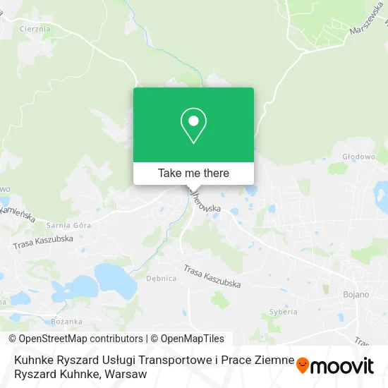 Карта Kuhnke Ryszard Usługi Transportowe i Prace Ziemne Ryszard Kuhnke