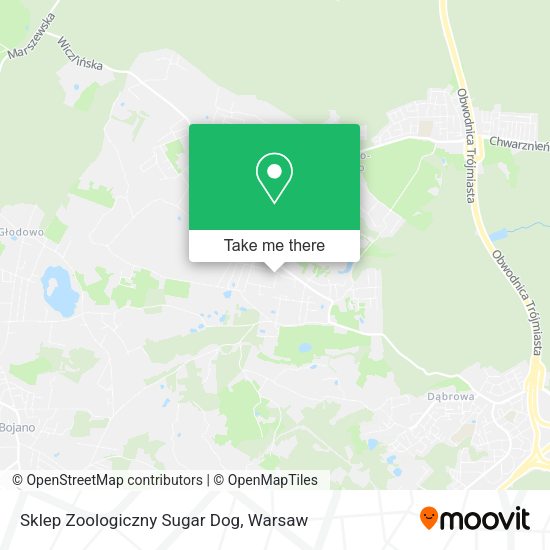 Sklep Zoologiczny Sugar Dog map