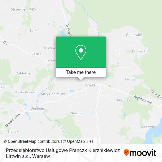 Przedsiębiorstwo Usługowe Pranczk Kierznikiewicz Littwin s.c. map