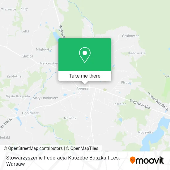 Карта Stowarzyszenie Federacja Kaszëbë Baszka I Lës