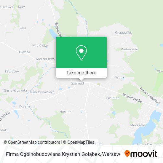 Карта Firma Ogólnobudowlana Krystian Gołąbek