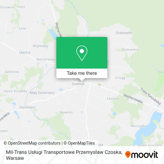 Mil-Trans Usługi Transportowe Przemysław Czoska map