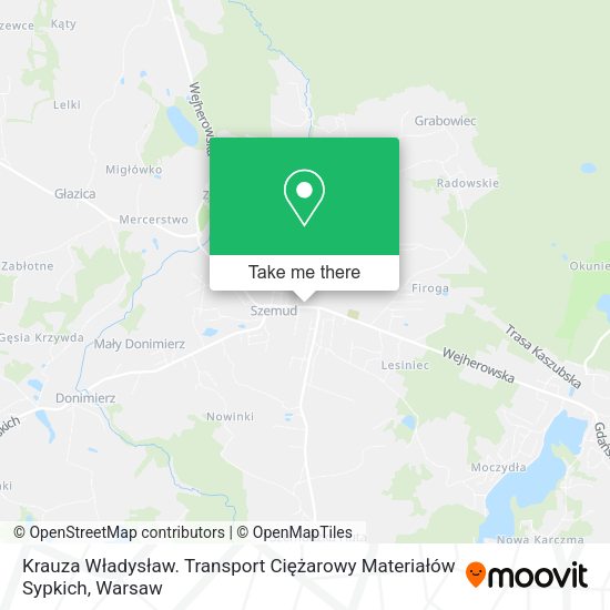 Krauza Władysław. Transport Ciężarowy Materiałów Sypkich map