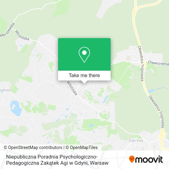 Niepubliczna Poradnia Psychologiczno-Pedagogiczna Zakątek Agi w Gdyni map