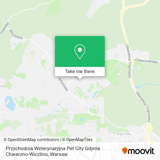 Przychodnia Weterynaryjna Pet City Gdynia Chwarzno-Wiczlino map