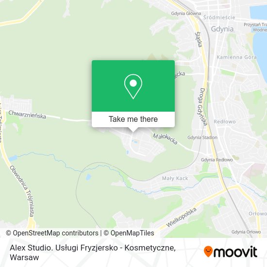 Alex Studio. Usługi Fryzjersko - Kosmetyczne map