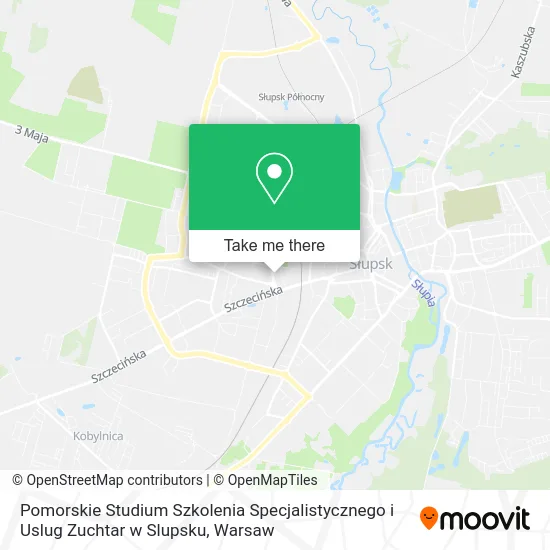 Pomorskie Studium Szkolenia Specjalistycznego i Uslug Zuchtar w Slupsku map