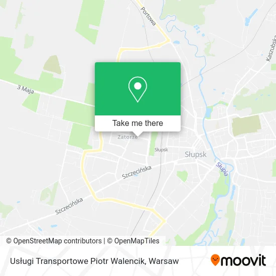 Карта Usługi Transportowe Piotr Walencik