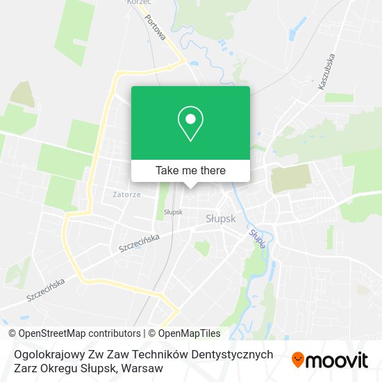 Ogolokrajowy Zw Zaw Techników Dentystycznych Zarz Okregu Słupsk map