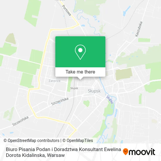 Biuro Pisania Podan i Doradztwa Konsultant Ewelina Dorota Kidalinska map