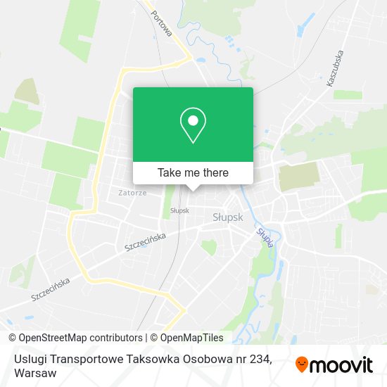 Карта Uslugi Transportowe Taksowka Osobowa nr 234