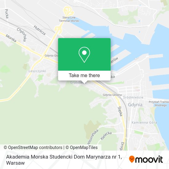 Akademia Morska Studencki Dom Marynarza nr 1 map