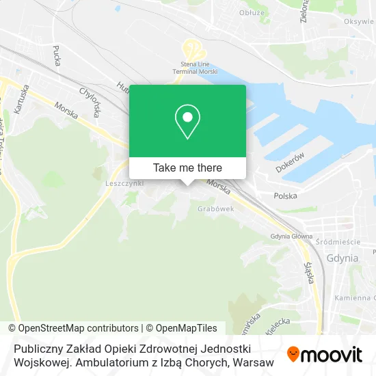 Publiczny Zakład Opieki Zdrowotnej Jednostki Wojskowej. Ambulatorium z Izbą Chorych map