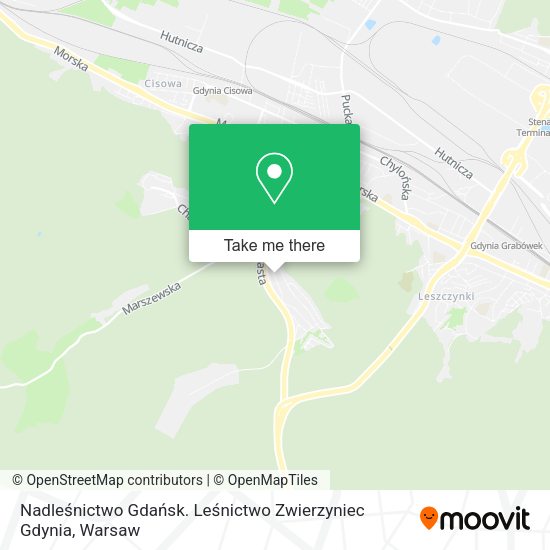 Nadleśnictwo Gdańsk. Leśnictwo Zwierzyniec Gdynia map