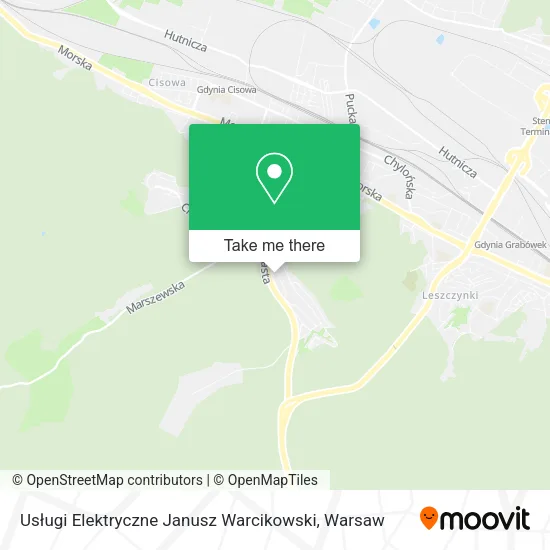 Карта Usługi Elektryczne Janusz Warcikowski