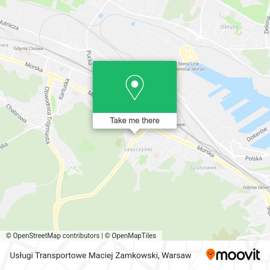 Usługi Transportowe Maciej Zamkowski map