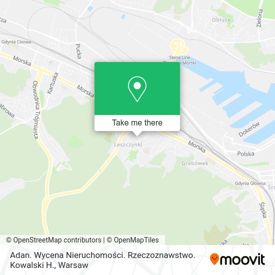 Adan. Wycena Nieruchomości. Rzeczoznawstwo. Kowalski H. map