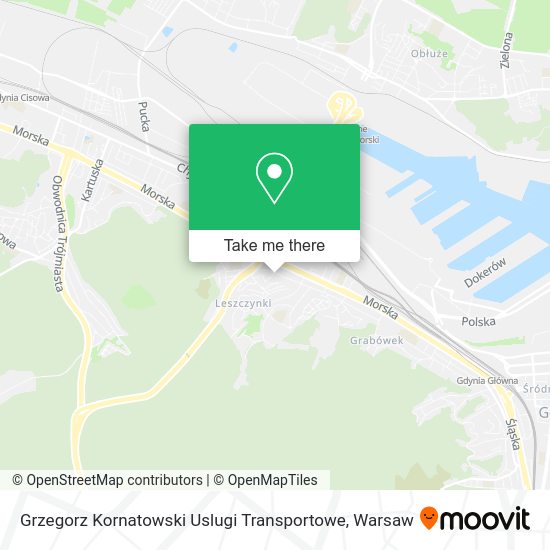 Карта Grzegorz Kornatowski Uslugi Transportowe