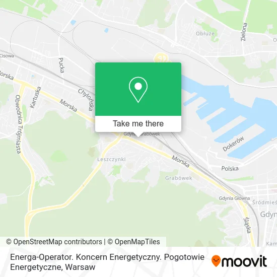 Карта Energa-Operator. Koncern Energetyczny. Pogotowie Energetyczne