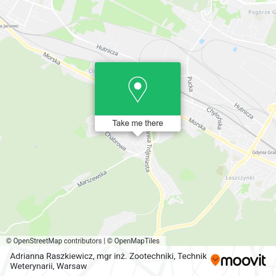 Adrianna Raszkiewicz, mgr inż. Zootechniki, Technik Weterynarii map