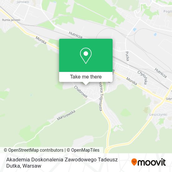 Akademia Doskonalenia Zawodowego Tadeusz Dutka map