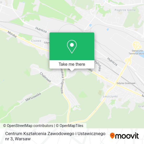 Centrum Kształcenia Zawodowego i Ustawicznego nr 3 map