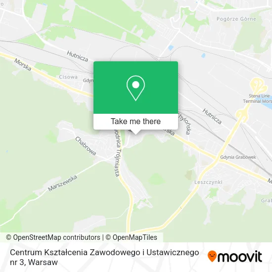 Карта Centrum Kształcenia Zawodowego i Ustawicznego nr 3