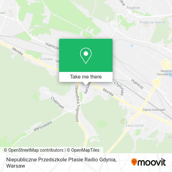 Niepubliczne Przedszkole Ptasie Radio Gdynia map