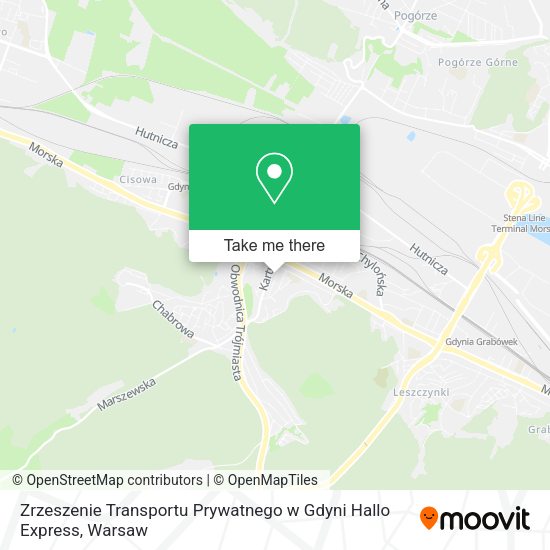 Zrzeszenie Transportu Prywatnego w Gdyni Hallo Express map