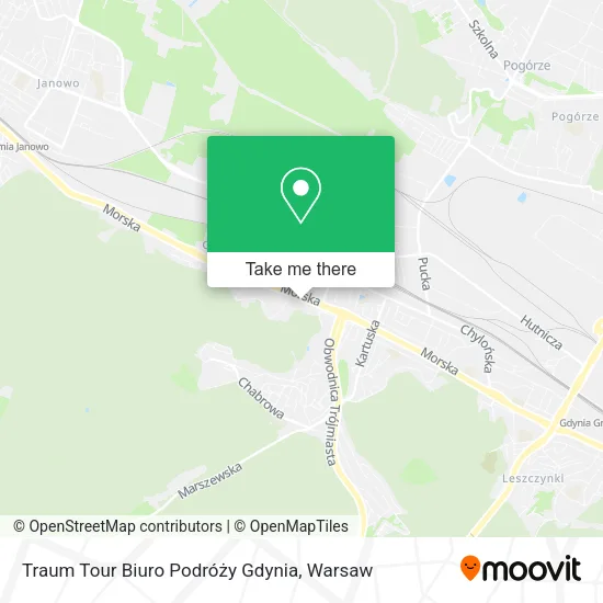 Карта Traum Tour Biuro Podróży Gdynia
