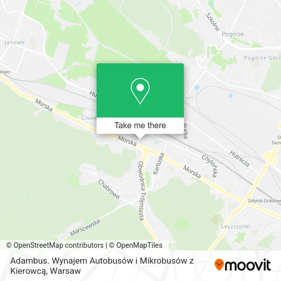 Карта Adambus. Wynajem Autobusów i Mikrobusów z Kierowcą